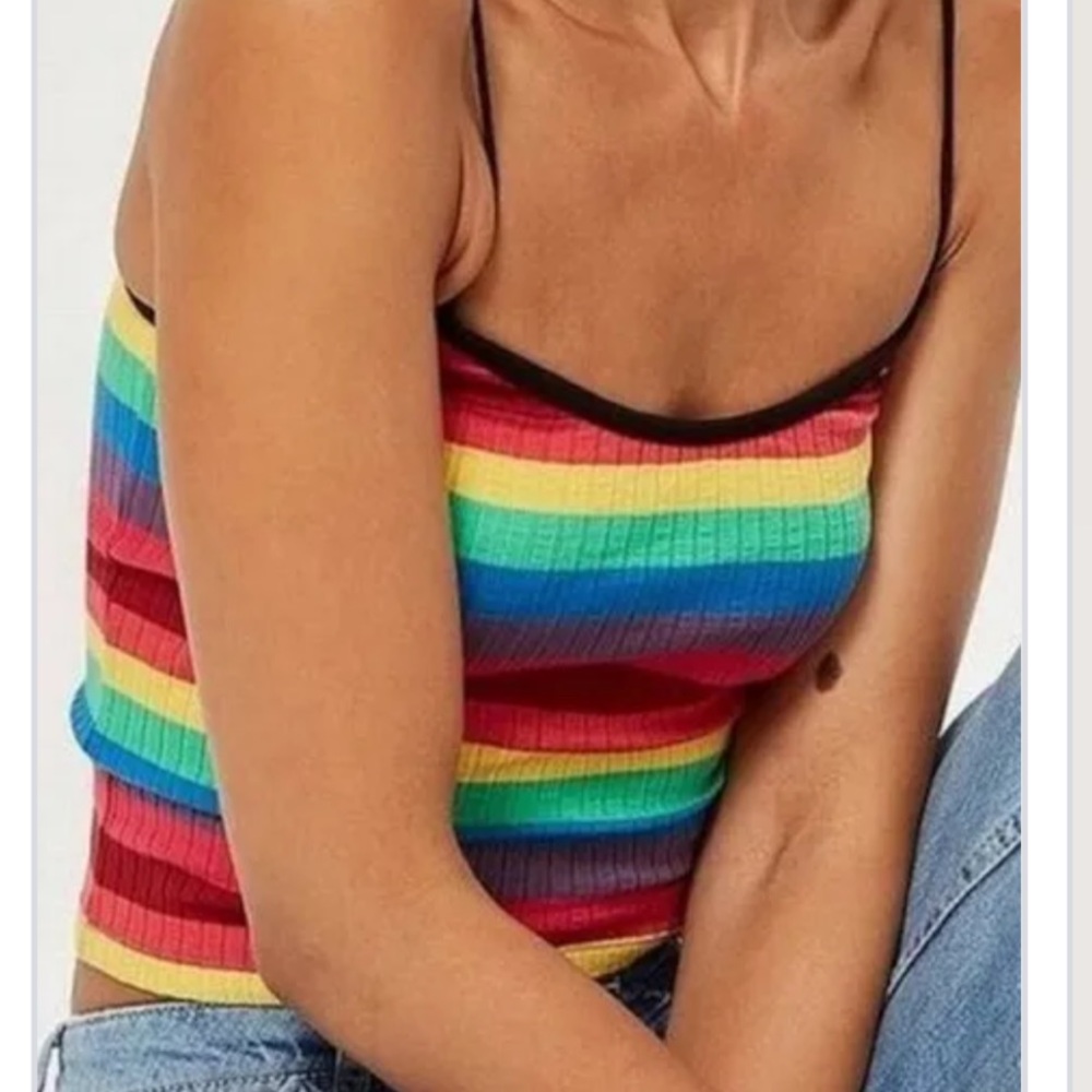 Topshop Rainbow Tank Top, US 10.